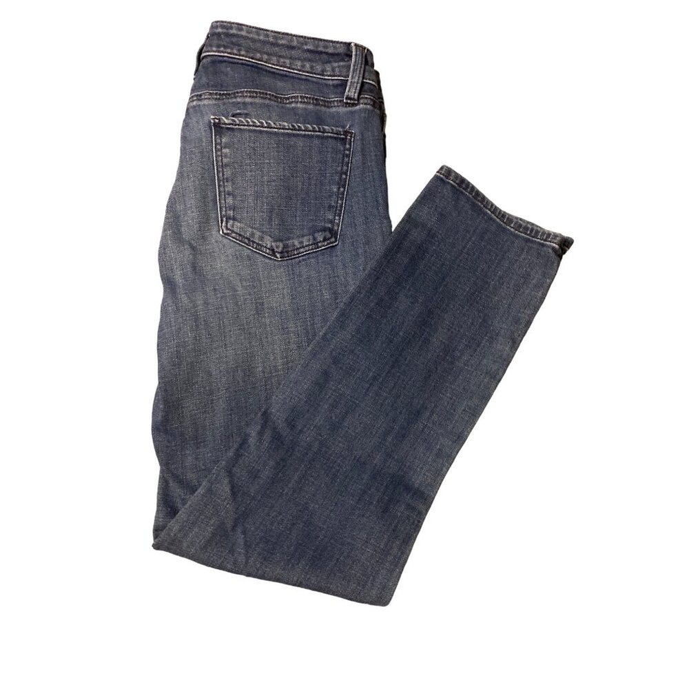 Talbots Womens Straight Leg Jeans Size 8P Blue Denim 5-Pocket Design Stretchy